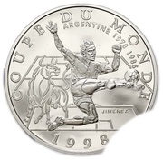 10 Francs World Cup 98, Argentine, France, 1997 reverse image