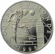 10 Francs World Cup, France, 1997 reverse image