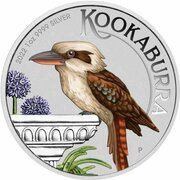 1 Dollar - Elizabeth II 6th Portrait - Australian Kookaburra - Coloured, Australia, 2022 reverse image