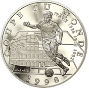 10 Francs World Cup 98, Italie, France, 1997 reverse image