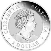 1 Dollar - Elizabeth II 6th Portrait - Australian Kookaburra obverse image