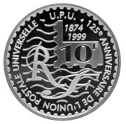 10 Francs UPU obverse image