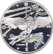 10 Francs Flight, France, 2000 reverse image