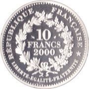 10 Francs, France, 2000 reverse image