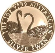1 Dollar - Elizabeth II 6th Portrait - Australian Silver Swan, Australia, 2022 reverse image