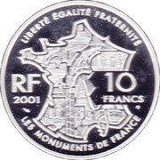 10 Francs Palace of Versailles obverse image