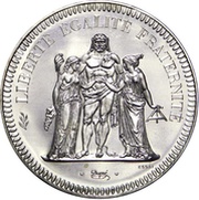 20 Francs - V republic Hercule, France, 1973 reverse image