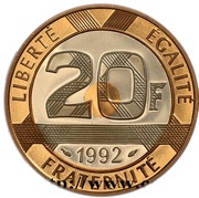 20 Francs Mont Saint Michel reverse image