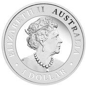 1 Dollar - Elizabeth II 6th Portrait - Australian Wedge-Tailed Eagle - Silver Proof Coin - High Relief obverse image