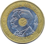 20 Francs Pierre de Coubertin obverse image