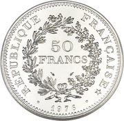 50 Francs Platinum Piefort obverse image