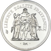 50 Francs Platinum Piefort, France, 1974-1980 reverse image