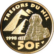 50 Francs Treasures of the Nile, France, 1998 reverse image
