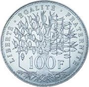 100 Francs, France, 1982-2001 reverse image
