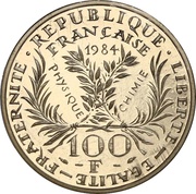 100 Francs Marie Curie, piedfort argent obverse image