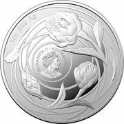 1 Dollar - Elizabeth II 6th Portrait - Wildflowers of Australia - Waratah; Silver Bullion obverse image
