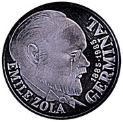 100 Francs Emile Zola Germinal; Silver Proof issue, France, 1985 reverse image