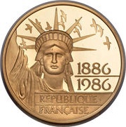 100 Francs Statue of Liberty obverse image