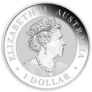 1 Dollar - Elizabeth II 6th Portrait - Wombat - Silver Bullion Coin obverse image