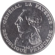 100 Francs - La Fayette piéfort obverse image