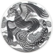 1 Dollar - Elizabeth II 6th Portrait - Chinese Myths and Legends; Phoenix, Australia, 2022 reverse image