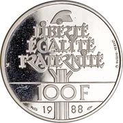 100 Francs Fraternity reverse image