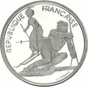 100 Francs Slalom Skiing obverse image