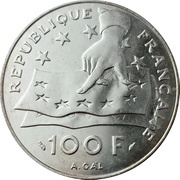 100 Francs Rene Descartes obverse image