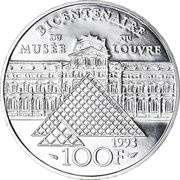 100 Francs Liberté de Delacroix, France, 1993 reverse image