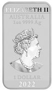 1 Dollar - Elizabeth II 6th Portrait - Chinese Dragon Bullion Bar obverse image