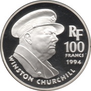 100 Francs Winston Churchill obverse image