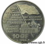 100 Francs Philippe Leclerc de Hauteclocque, France, 1994 reverse image