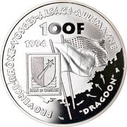 100 Francs General de Lattre de Tassigny, France, 1994 reverse image