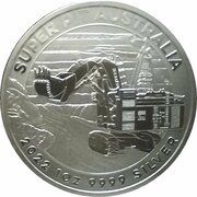 1 Dollar - Elizabeth II 6th Portrait - Super Pit Australia, Australia, 2022 reverse image