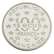 100 Francs / 15 ECUs St. Mark's Cathedral, Venice obverse image