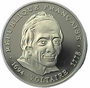 100 Francs Voltaire obverse image