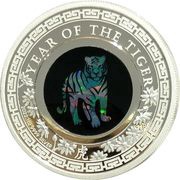 1 Dollar - Elizabeth II 6th Portrait - Year of the Tiger, Australia, 2022 reverse image