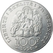 100 Francs Clovis, France, 1996 reverse image