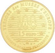 100 Francs / 15 Euros Vincent Van Gogh - Autoportrait, France, 1996 reverse image