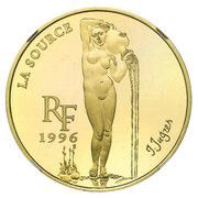 100 Francs / 15 Euro Raphael Jean A.D. Ingres - La Source obverse image