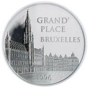 100 Francs / 15 Euro Grand Place, France, 1996 reverse image