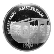 100 Francs / 15 Euros Magere Brug, Amsterdam, France, 1996 reverse image