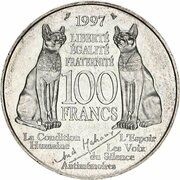 100 Francs André Malraux, France, 1997 reverse image