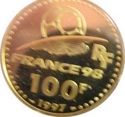 100 Francs World Cup obverse image