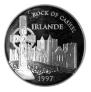 100 Francs / 15 Euro Rock of Cashel, Ireland, France, 1997 reverse image
