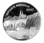 100 Francs / 15 Euro Wenceslas Pregnant, Luxembourg, France, 1997 reverse image
