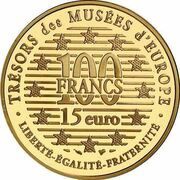 100 Francs / 15 Euros Kitagara Utamaro’s Lady, France, 1997 reverse image