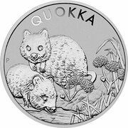 1 Dollar - Elizabeth II 6th Portrait - Quokka - Silver Bullion Coin, Australia, 2022 reverse image