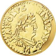 100 Francs Denier of Charlemagne reverse image