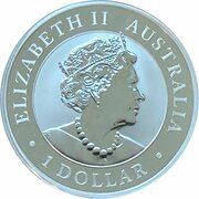 1 Dollar - Elizabeth II 6th Portrait - Wombat - Silver Bullion Coin obverse image